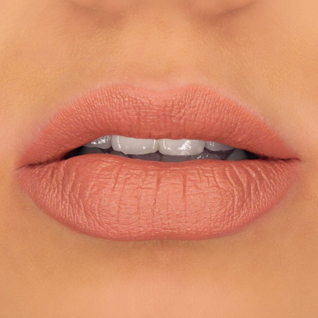 100_PURE_Cocoa_Butter_Matte_Lipstick_Cassia_on_Lips