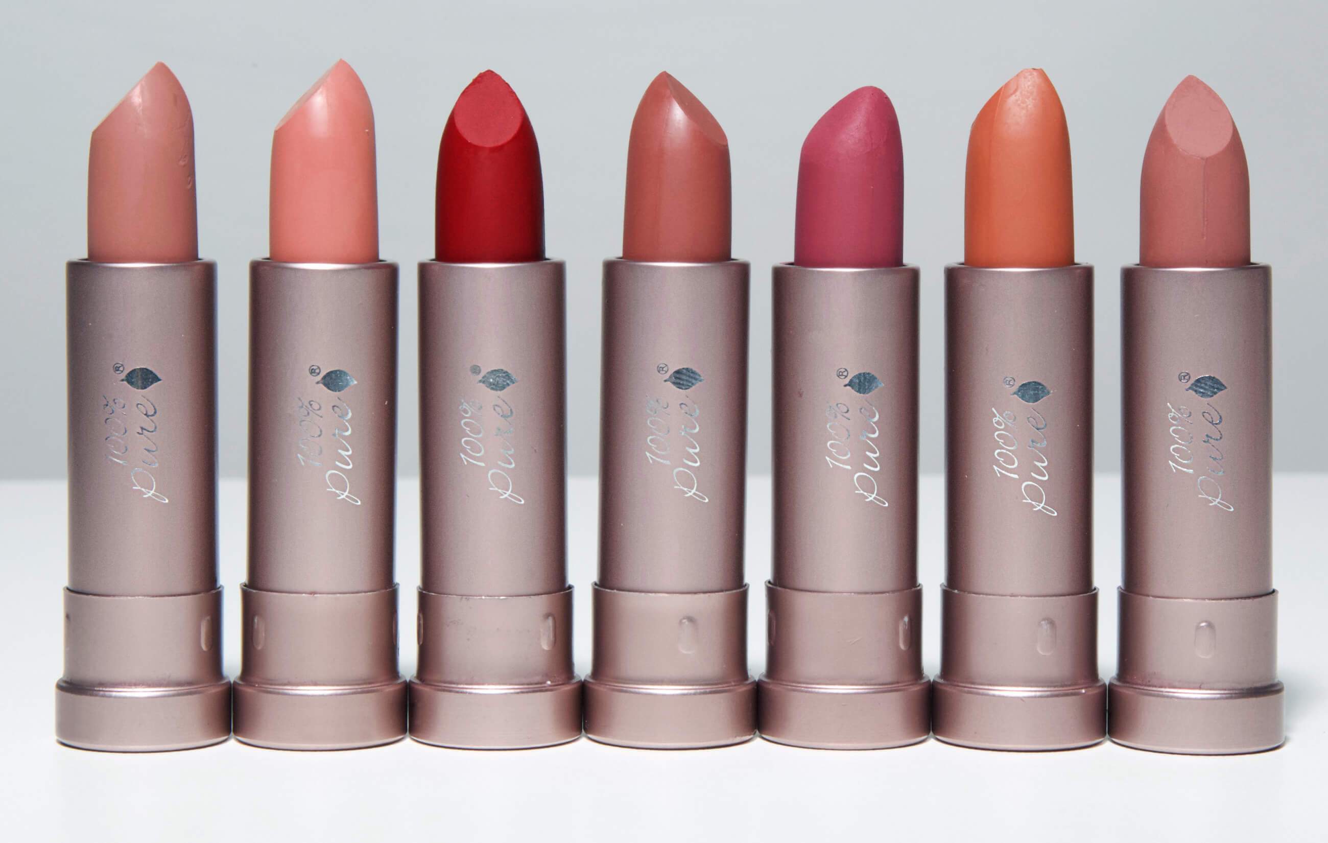 100_PURE_Cocoa_Butter_Matte_Lipsticks_Shades_Lineup