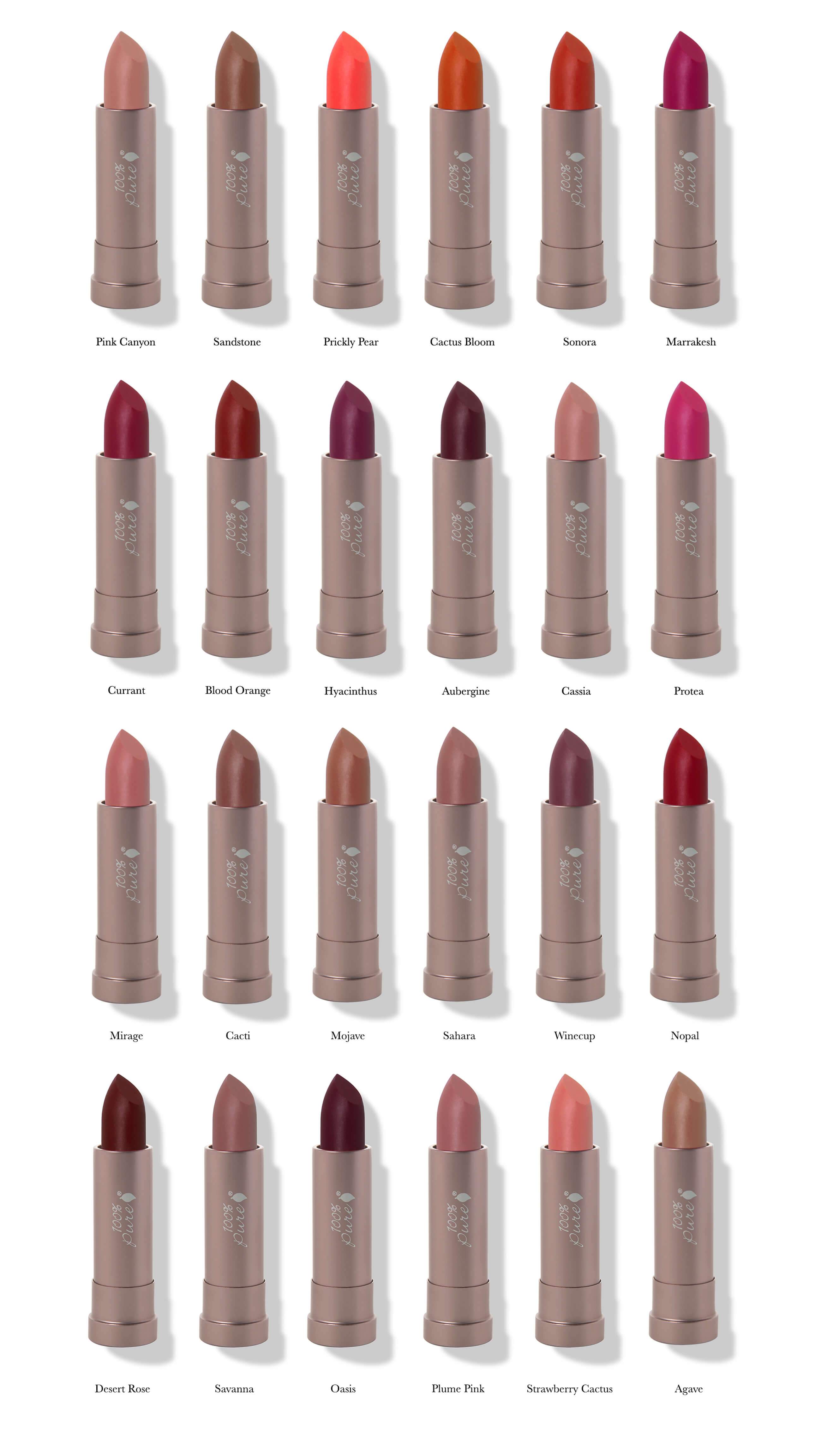 100Pure_Cocoa_Butter_Matte_Lipsticks_Swatches_New_1